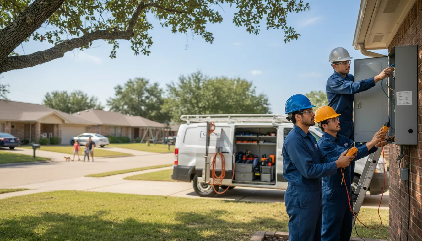 Certified electrician providing emergency electrical services in Faxon, OK